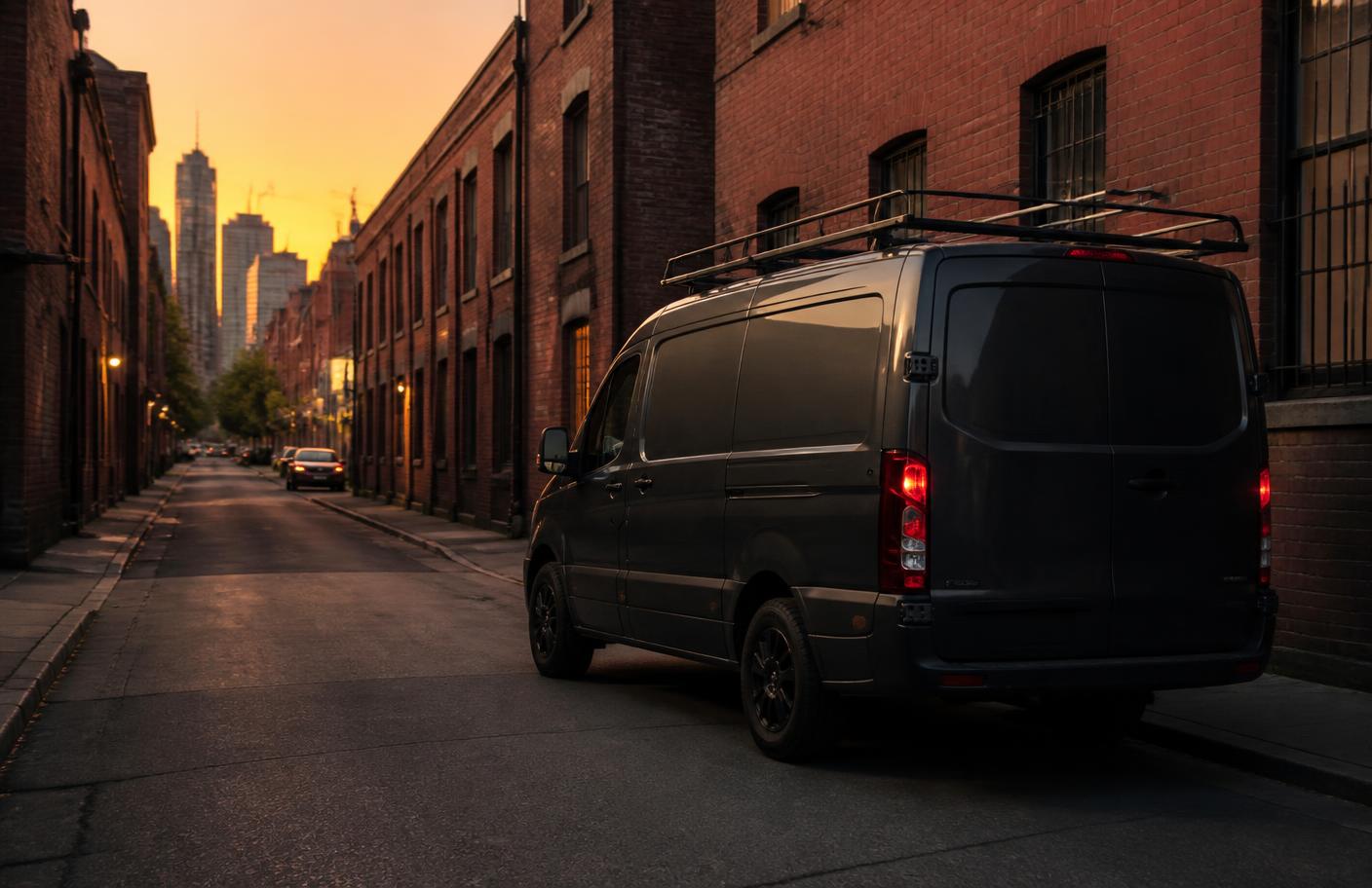 Locksmith van on an inner-Melbourne street near Brunswick